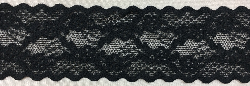Black Soft Stretch Wide Lace 17cm/7 Lingerie  – The  Lace Co.